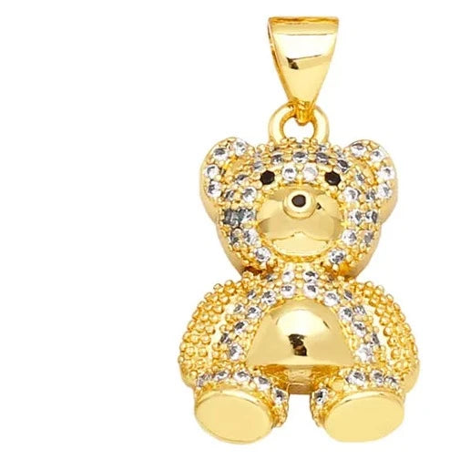 Chubby Bear Zirconia Charm